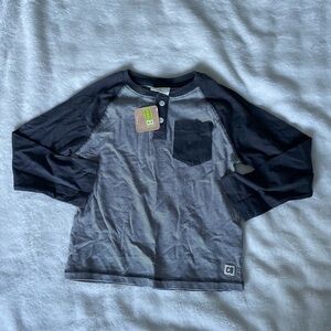 Crazy 8 Black and Gray Long Sleeve Tee